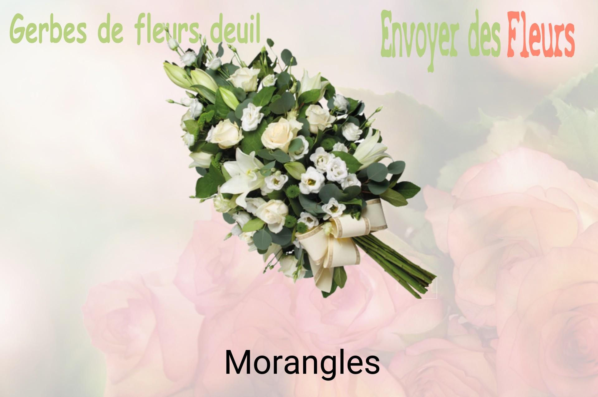Gerbe de fleurs de deuil livrée à Morangles